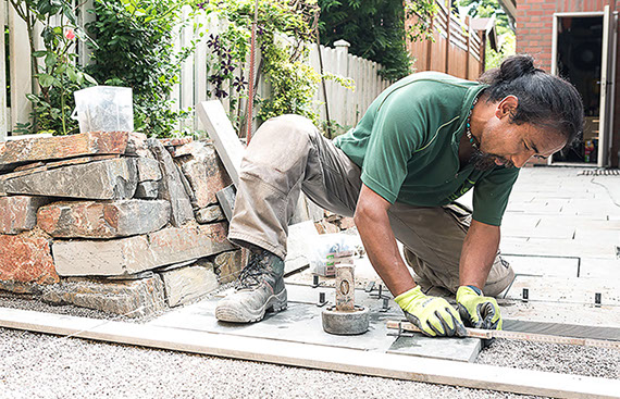 Stein verlegen Gartenbau Vogel