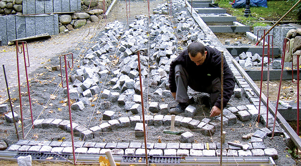 Planung Pflasterung Gartenbau Vogel